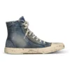 Paris Sneaker de cano alto «Blue Destroyed Denim and Rubber» 688752W3RCL4090