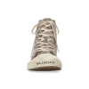 Paris Sneaker de cano alto «Tan BB Monogram Cotton and White Rubber» 688756W3RQ12298