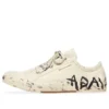 Paris Sneaker de cano baixo «Algodão branco desgastado e borracha branca com graffiti» 688757W3RR59010