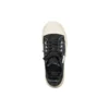 Paris Sneaker de cano baixo «Algodão Desgastado Preto e Borracha Branca» 688754W3RC21090