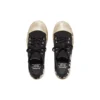Paris Sneaker de cano baixo «Algodão preto desgastado e borracha branca com graffiti» 688754W3RR51099