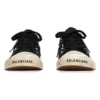 Paris Sneaker de cano baixo «Algodão preto desgastado e borracha branca com graffiti» 688754W3RR51099