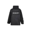 Parka Oversized em Tecido Técnico com Inserção em Jersey «Preto» 746450TOO321000