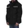 Parka Oversized em Tecido Técnico com Inserção em Jersey «Preto» 746450TOO321000