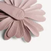 Pingente/porta-chaves feminino em forma de flor em quartzo rosa
