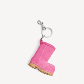 Pingente/porta-chaves feminino «mini bota Alaska» em rosa