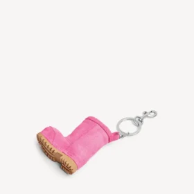 Pingente/porta-chaves feminino «mini bota Alaska» em rosa