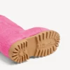 Pingente/porta-chaves feminino «mini bota Alaska» em rosa
