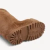 Pingente/porta-chaves feminino «Mini Botas de Alaska» na cor «Noce»
