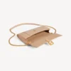 Pochette feminina em forma de Hourglass com corrente em nude