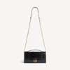 Pochette feminina em forma de Hourglass com corrente, em preto Pochette feminina em forma de Hourglass com corrente, em preto