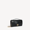 Pochette feminina em forma de Hourglass com corrente, em preto Pochette feminina em forma de Hourglass com corrente, em preto