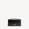 Pochette feminina em forma de Hourglass com corrente, em preto Pochette feminina em forma de Hourglass com corrente, em preto