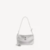 Pochette feminina Rodeo com alça tipo sling e strass em cinzento fumado
