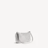 Pochette feminina Rodeo com alça tipo sling e strass em cinzento fumado