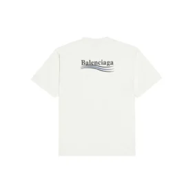 Political Campaign – Camisola de gola redonda com bordado, corte largo «Branco» 641655TKVJ19084