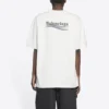 Political Campaign – Camisola de gola redonda com bordado, corte largo «Branco» 641655TKVJ19084