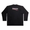 Political Campaign T-shirt comprida, corte largo «Preto» 681046TKVJ11070
