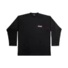 Political Campaign T-shirt comprida, corte largo «Preto» 681046TKVJ11070