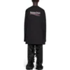Political Campaign T-shirt comprida, corte largo «Preto» 681046TKVJ11070