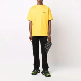 Political Campaign T-shirt, corte largo «Amarelo» 641655TKVJ17442