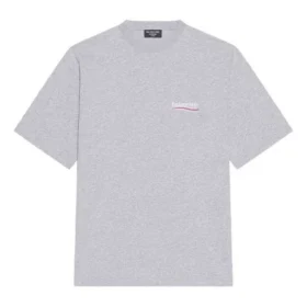 Political Campaign T-shirt, corte largo, «Cinza» 641675TKVJ11379