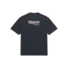 Political Campaign T-shirt, corte largo «Washed Black» 641675TKVJ19034