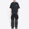 Political Campaign T-shirt, corte largo «Washed Black» 641675TKVJ19034
