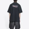Political Campaign T-shirt, corte largo «Washed Black» 641675TKVJ19034