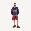 Polos com capuz de futebol 3B para homem em azul-marinho escuro