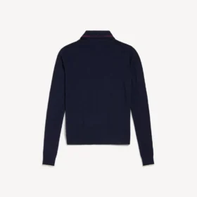 Polos de malha de manga comprida para homem em azul-marinho Polos de malha de manga comprida para homem em azul-marinho
