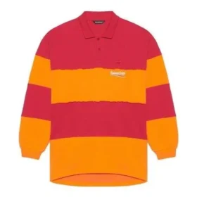 Polos de manga comprida com corte irregular «Raspberry Fluo Orange» 657073TKVA56667
