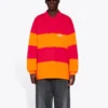 Polos de manga comprida com corte irregular «Raspberry Fluo Orange» 657073TKVA56667