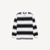 Polos de manga comprida para homem em preto/branco