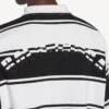 Polos de manga comprida para homem em preto/branco