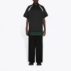 Polos desportivos casuais de manga curta Balenciaga FW21 para homem, de dupla camada, preto 661507TKVA51042