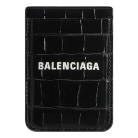 Porta-cartões Cash Magnet com relevo de crocodilo «Preto Branco» 6758352AAYM1090