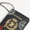 Porta-cartões de passaporte para homem com pingente em preto/multicolorido
