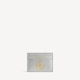 Porta-cartões de passaporte para homem em prateado