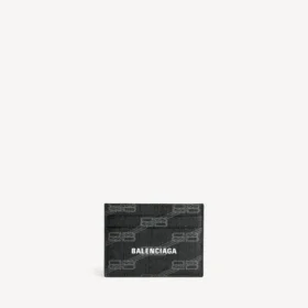 Porta-cartões exclusivo em lona revestida com BB Monogram a preto