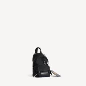 Porta-chaves/charm para mochila Balenciaga Explorer Micro para homem (PUBG/PUBG M) em preto