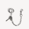 Porta-chaves Neverlost para homem em prata antiga