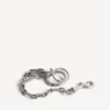 Porta-chaves Neverlost para homem em prata antiga