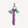Porta-chaves/pingente Biker Balenciaga para mulher em rosa/preto
