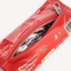 Porta-chaves/pingente masculino em forma de bolsa de snacks, na cor vermelha