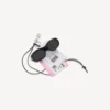 Porta-chaves/pingente para homem em forma de bilhete de comboio em branco/preto/rosa