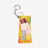 Porta-chaves/pingente para homem em forma de bolsa de snacks, na cor amarela