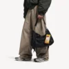 Porta-chaves/pingente para homem em forma de bolsa de snacks, na cor amarela