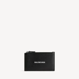 Porta-moedas e porta-cartões comprido para homem, em preto
