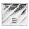 Porta-moedas e porta-cartões Crush com aba, acolchoado metalizado «Silver» 766461210IW8110